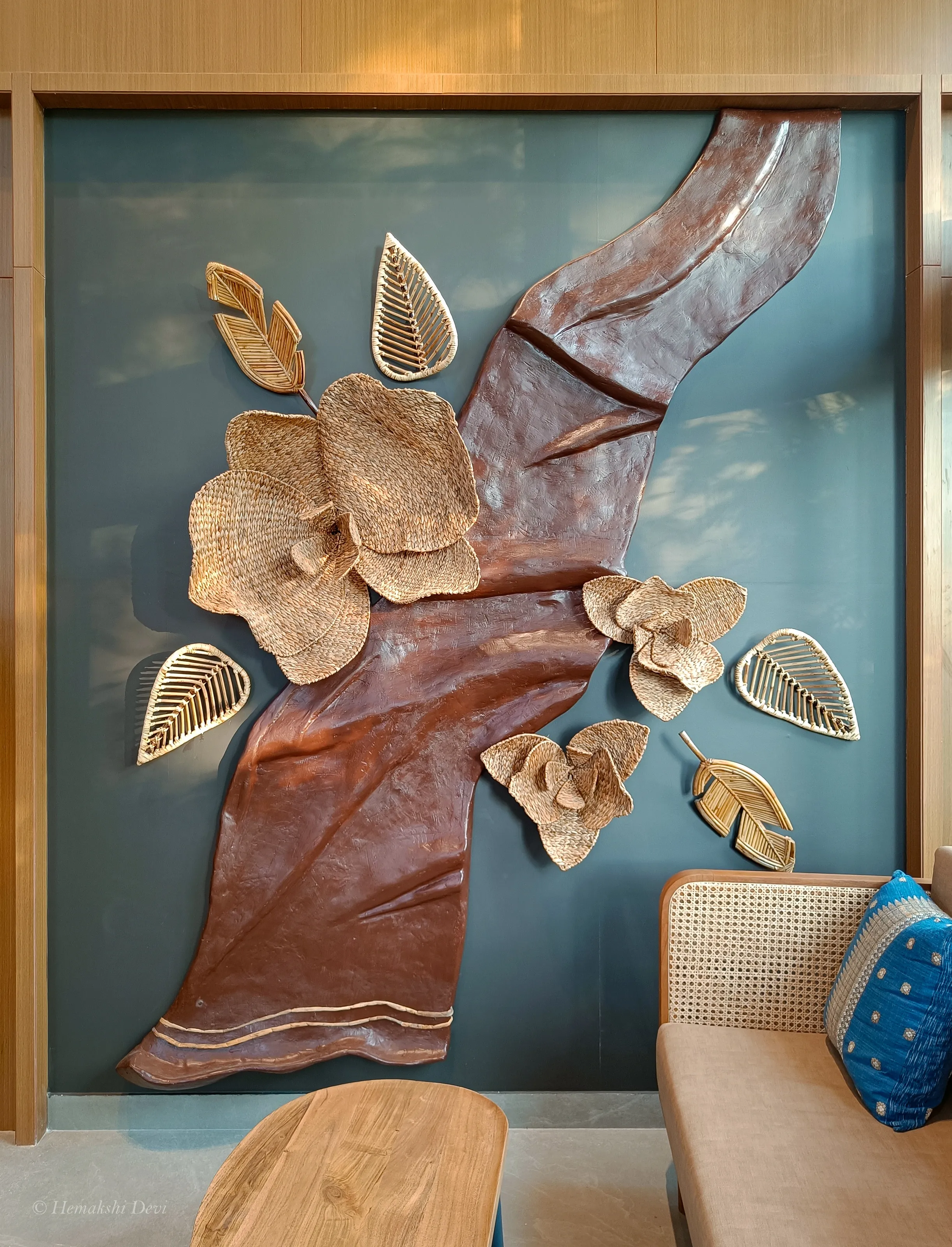 Detail of the reception fibre gamosa installation